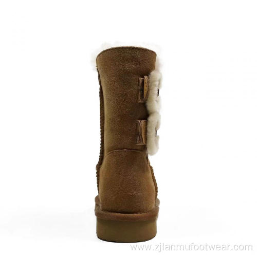 Velcro Fluffy Classic Mid Calf Boots